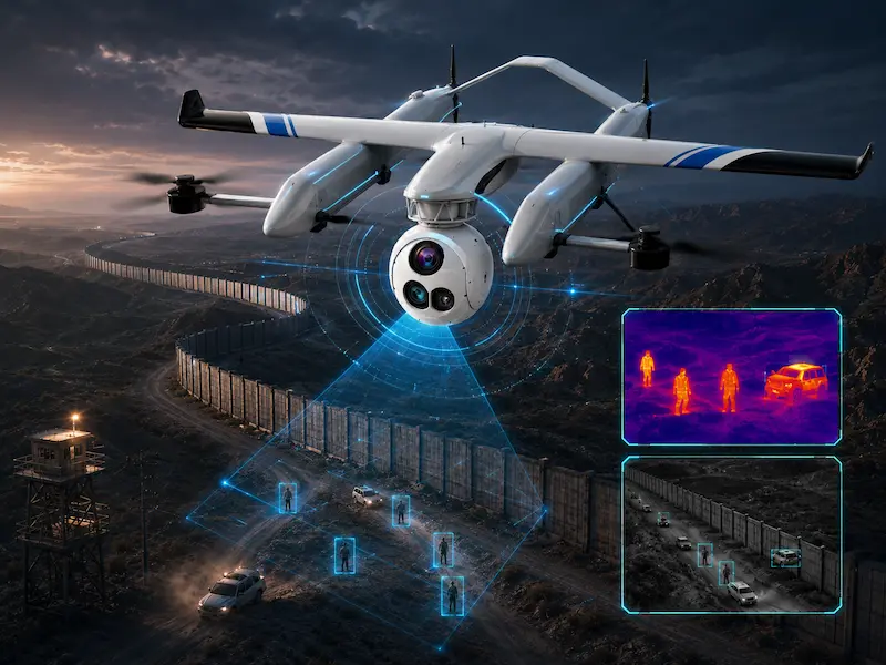 hydrogen VTOL UAV for border surveillance