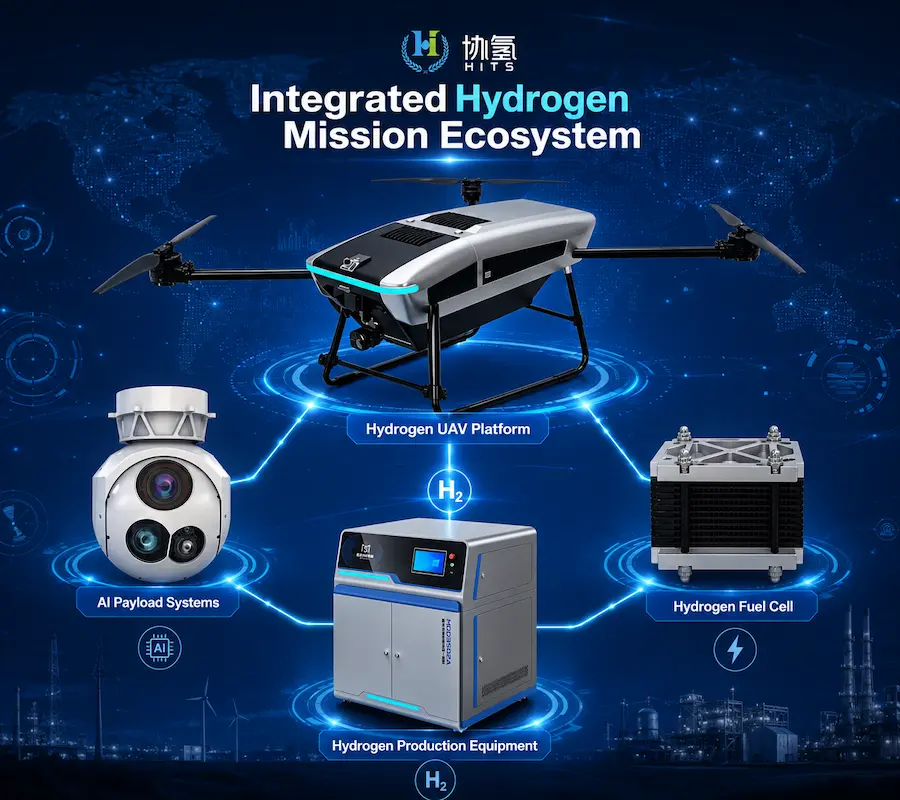 Hydrogen-powered multirotor UAV for industrial surveillance