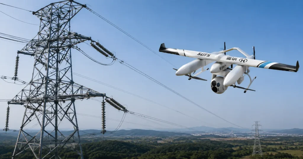 Drone inspection solution for professional power grid monitoring