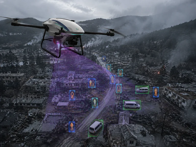 AI recognition for emergency response drone missions