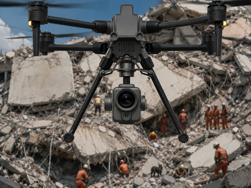 EO camera for emergency response drone inspection