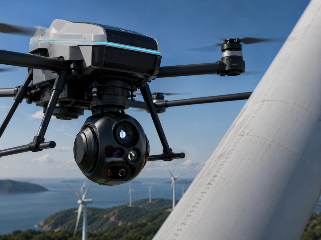 EO IR payload for AI wind turbine inspection
