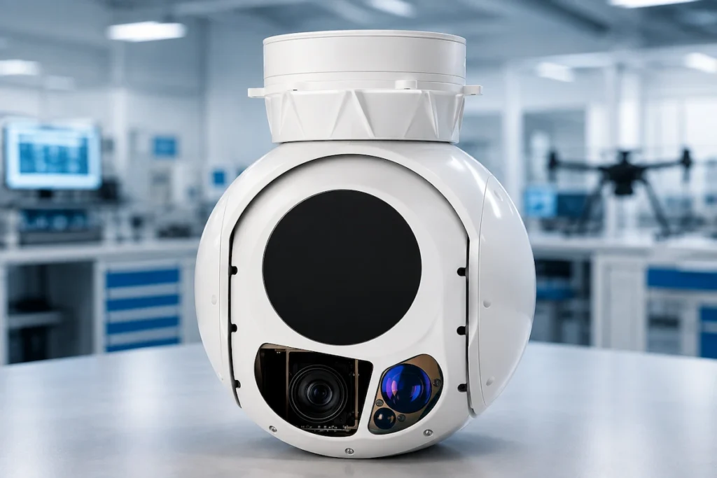 EO IR payload with optical and thermal imaging sensors