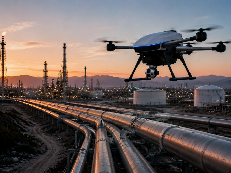 hydrogen uav oil gas pipeline inspection