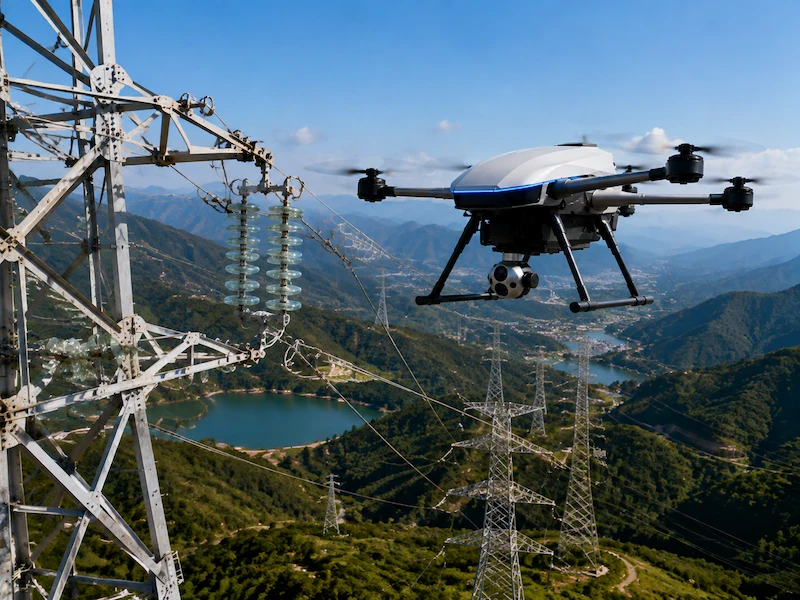 hydrogen multirotor power grid inspection