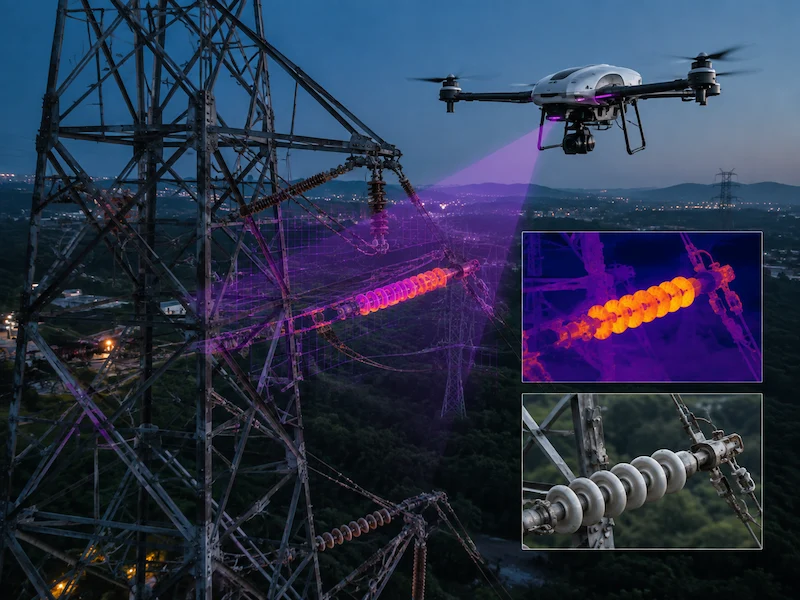 Drone power grid monitoring solution