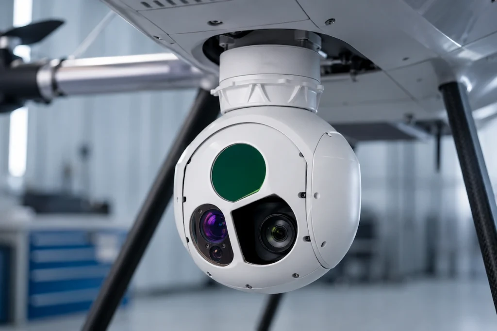Professional drone camera system with multi-sensor UAV payload