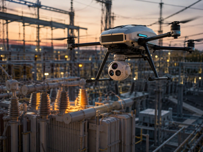 Thermal inspection of electrical equipment by UAV