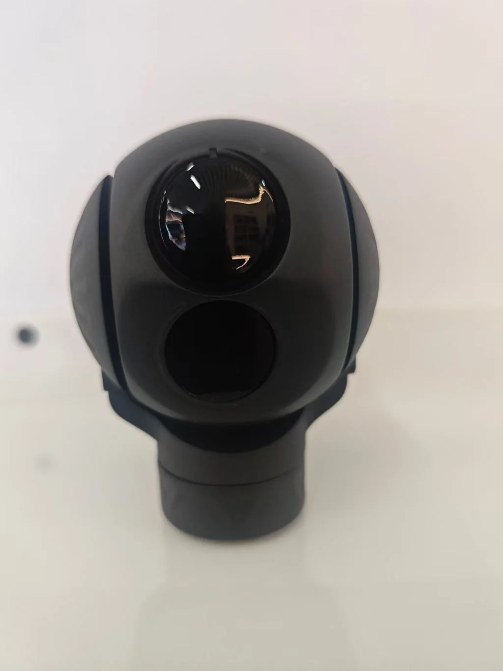 HITS dual sensor gimbal camera payload with a daylight and a thermal aperture in one turret