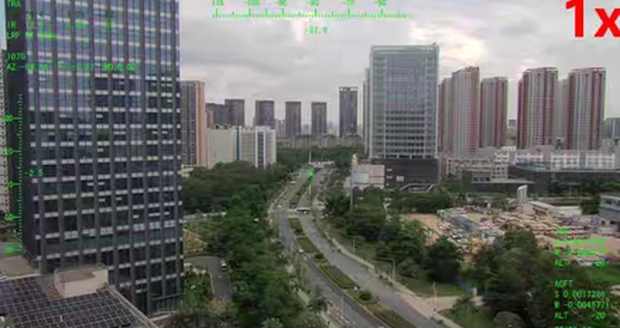 Wide field of view recorded from a HITS UAV camera payload at 1x zoom