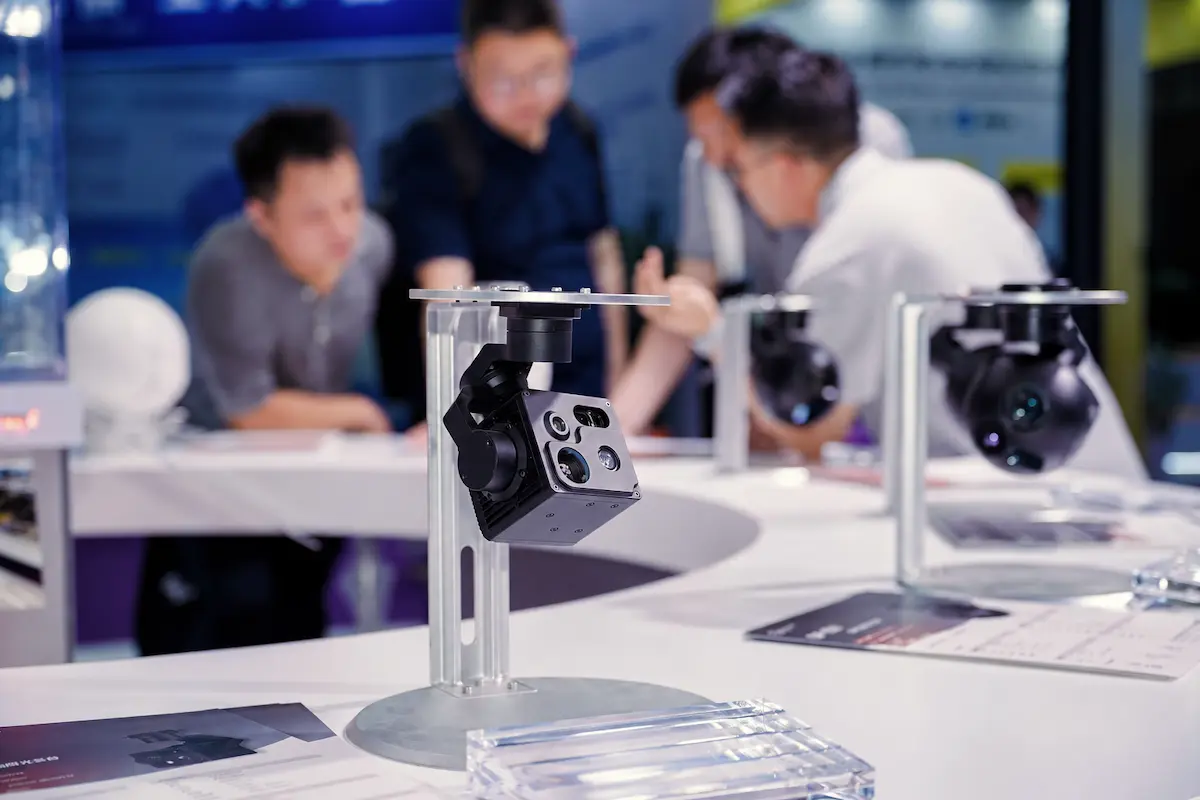 HITS camera payloads on display at an industry exhibition